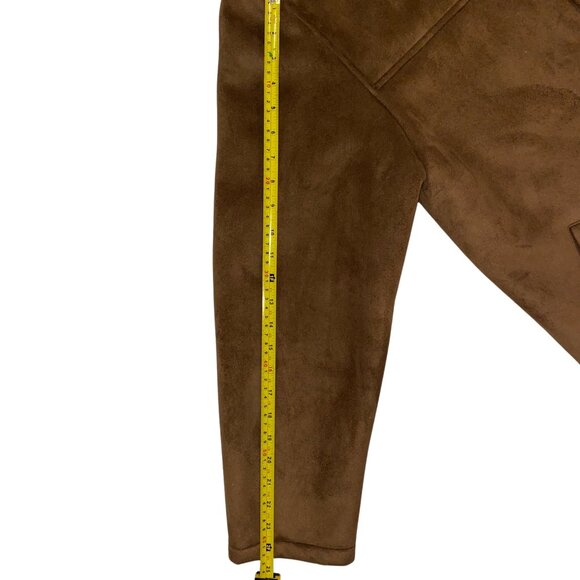 Weatherproof XL Faux Suede Sherpa Bomber Jacket w/ Phone Pouch - Picture 9 of 9